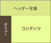 パターン名 「左メニュー」